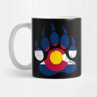 Colorado Flag Bear Claw Art Design Mug